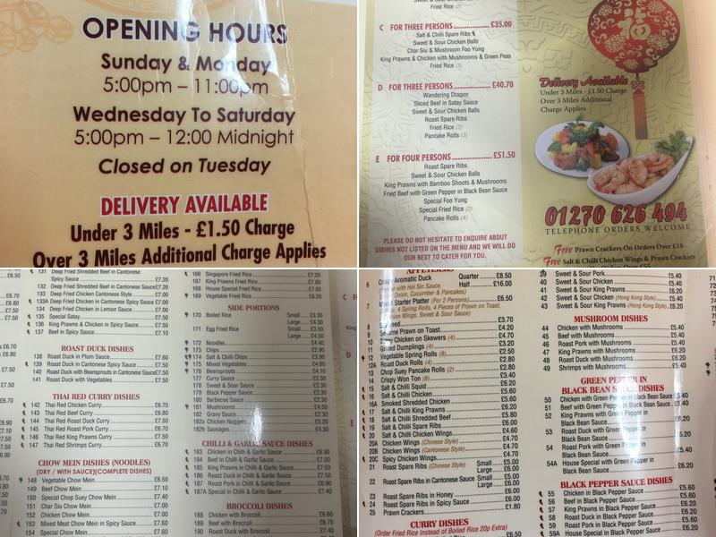 Chop Suey House Menu