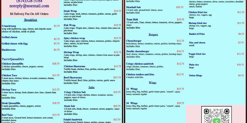 Halal Eats Menu