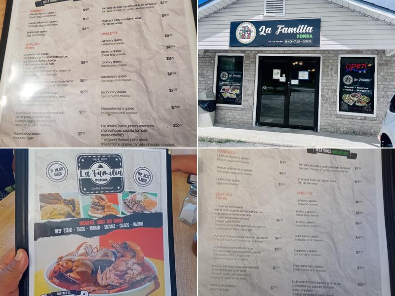 la familia fonda Menu