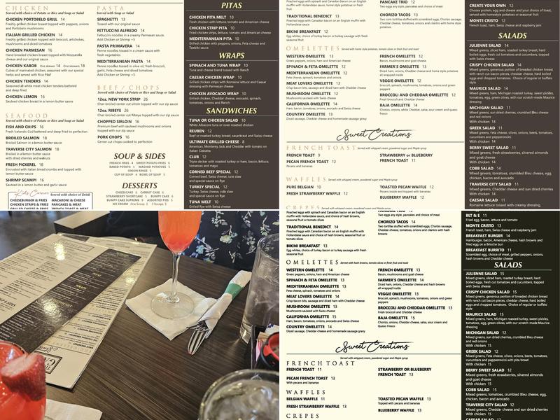 The Garfield Cafe Menu