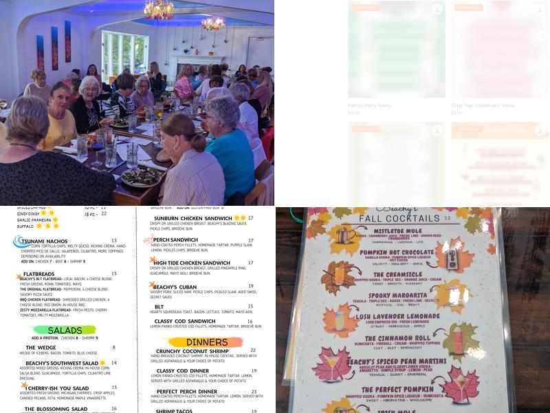 Beachy's Menu