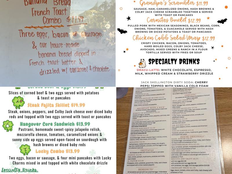 Aries Café Menu