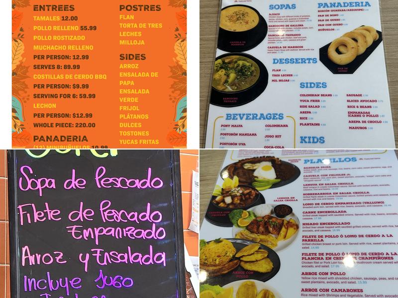 Cali Colombian Restaurant - South Blvd. Menu