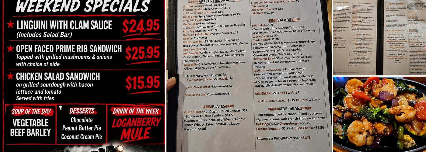 Rusty Rail Bar & Grill Menu