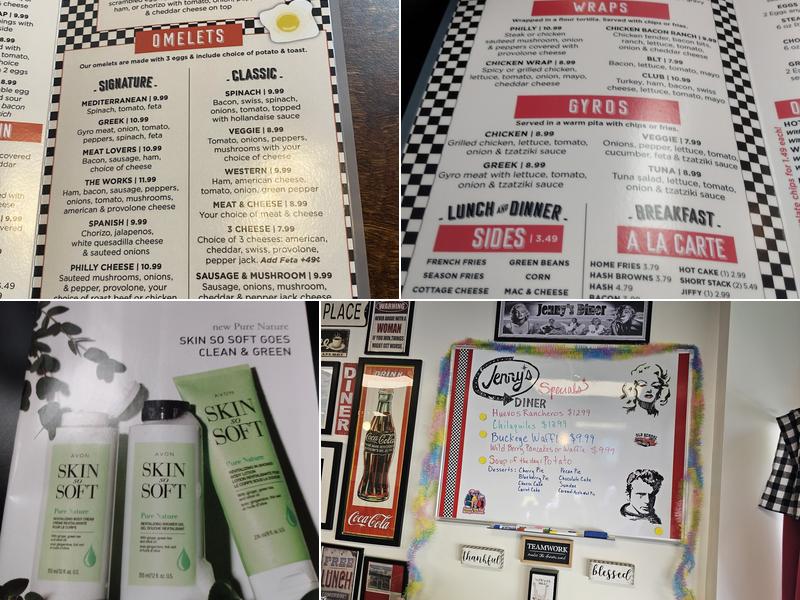 Jenny’s Diner Menu