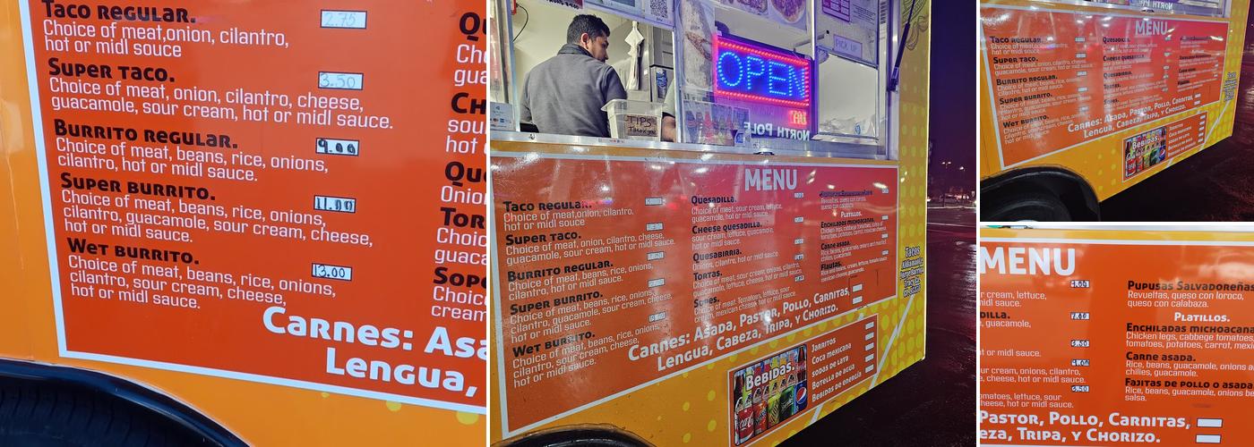 Tacos Aldia Mante Menu