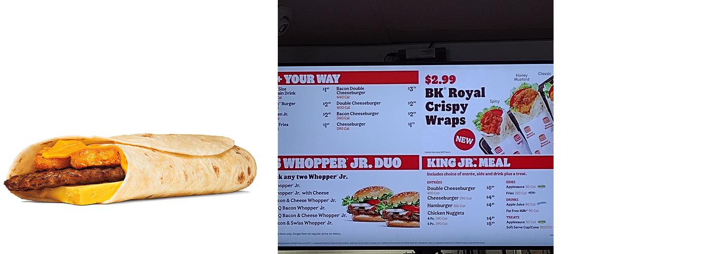 Burger King Menu