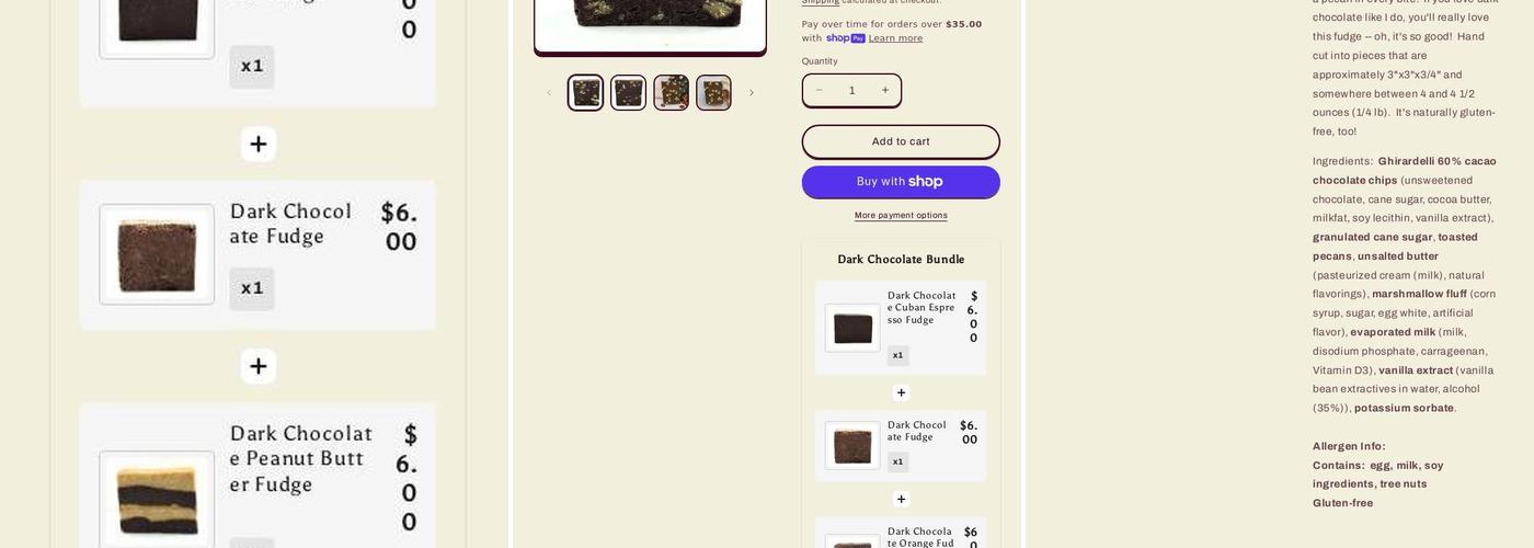 Uncle Phil's Fudge Menu