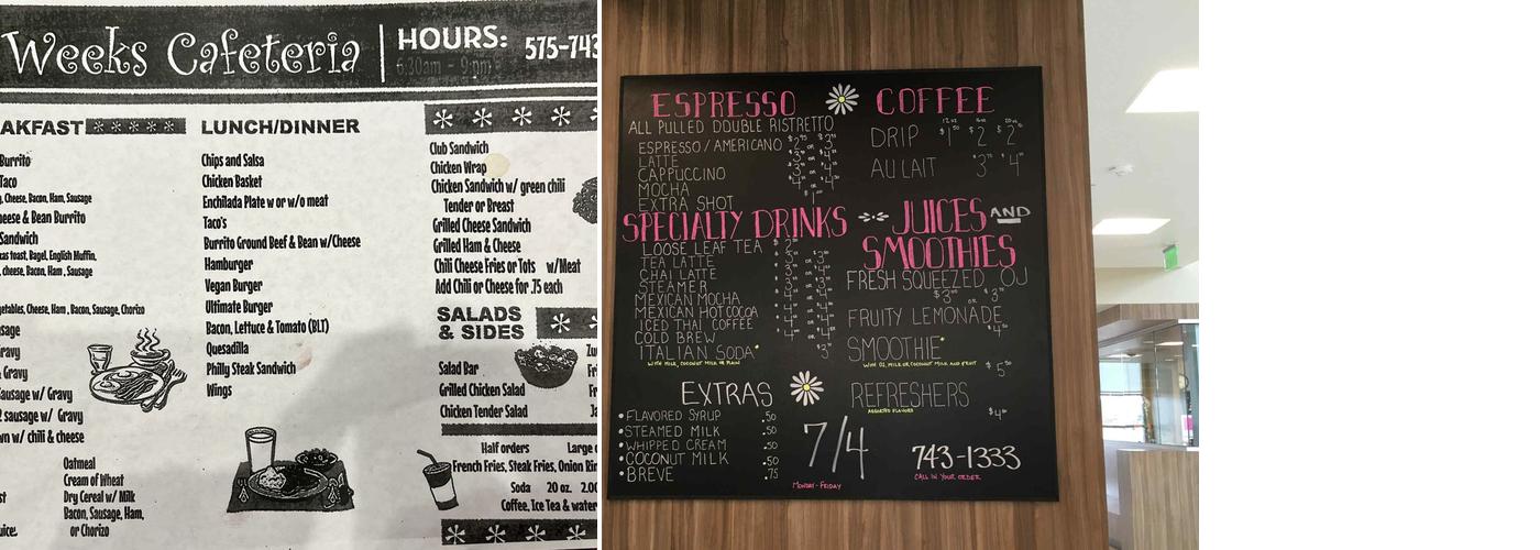 Sweet Beans Coffee Shop Menu