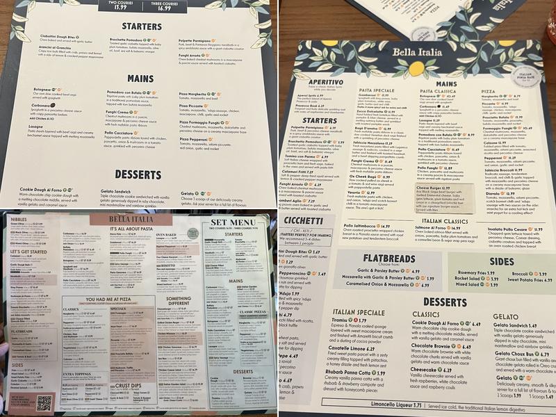 Bella Italia - Wolverhampton Menu