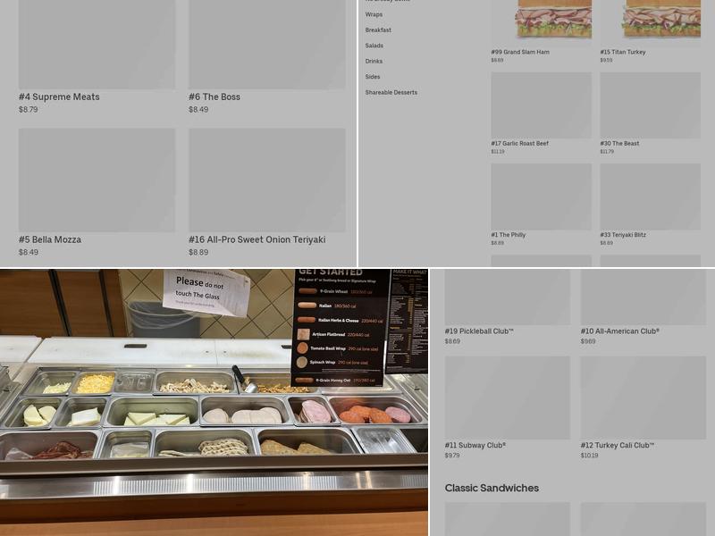Subway Menu