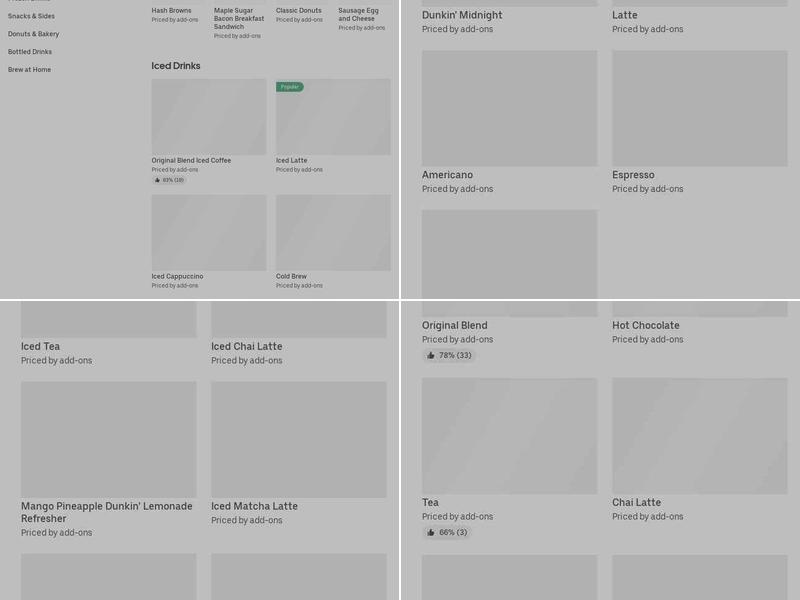 Dunkin' Menu