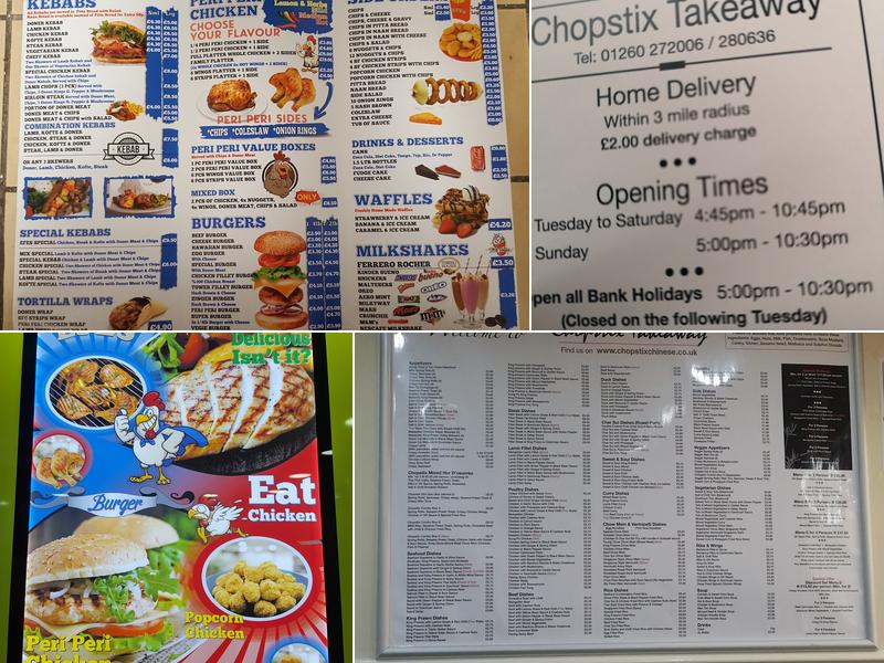 CHOPSTIX Chinese Takeaway Menu