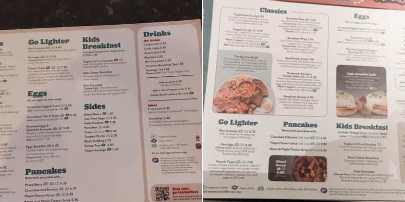 Frankie & Benny's Menu
