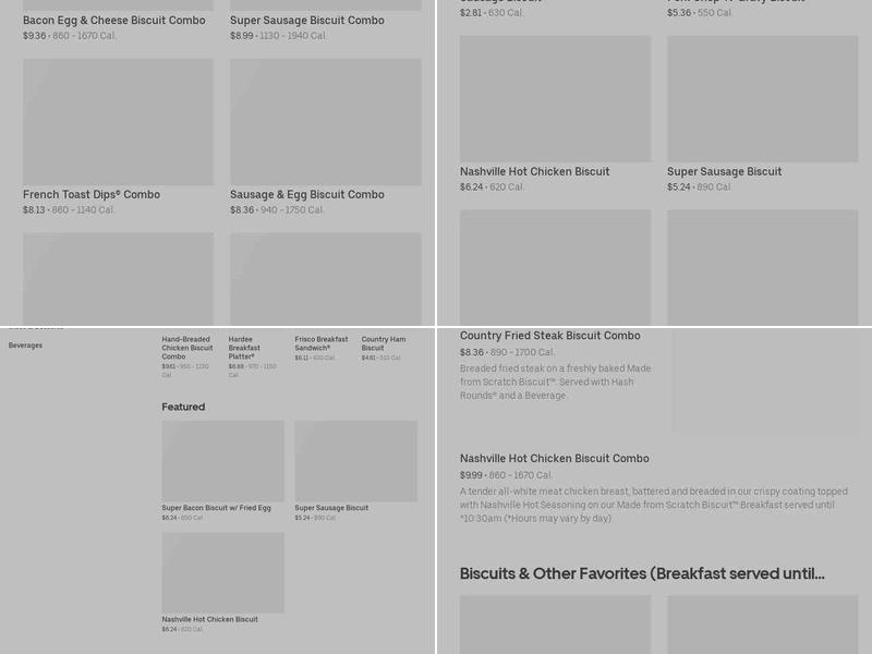Hardee’s Menu