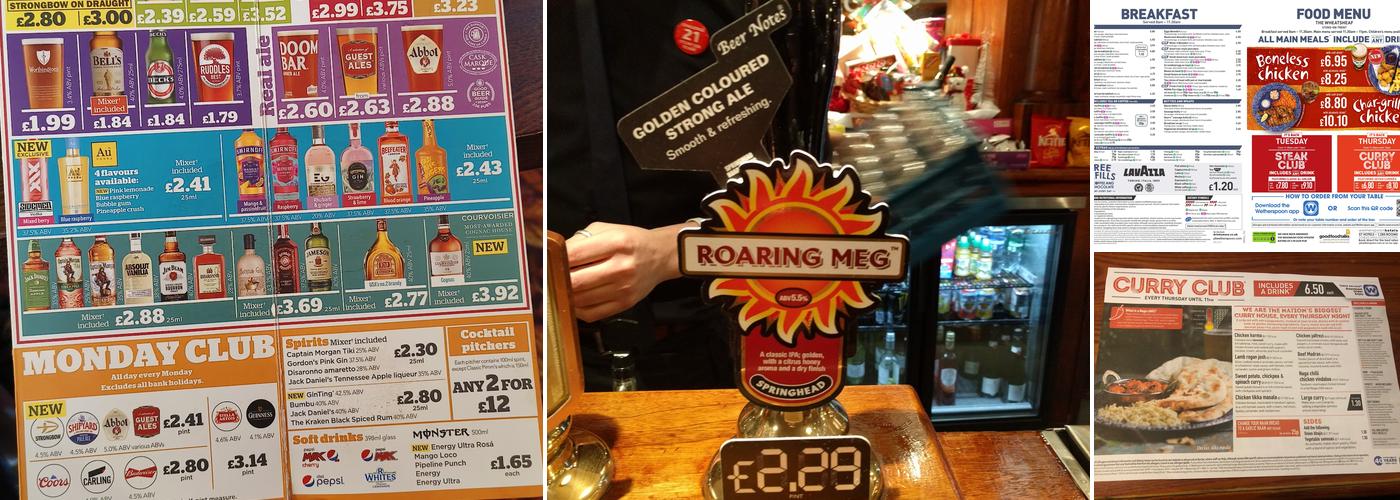 The Wheatsheaf - JD Wetherspoon Menu