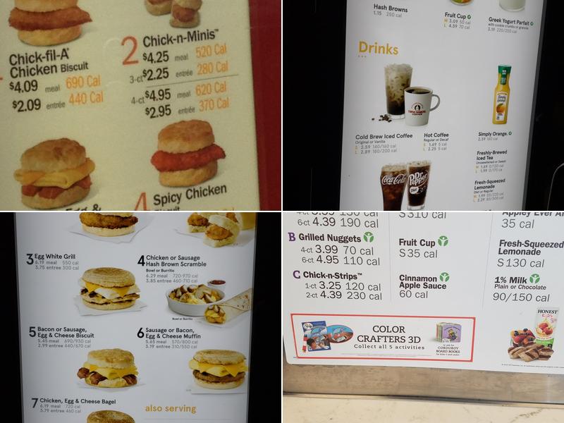 Chick-fil-A Menu