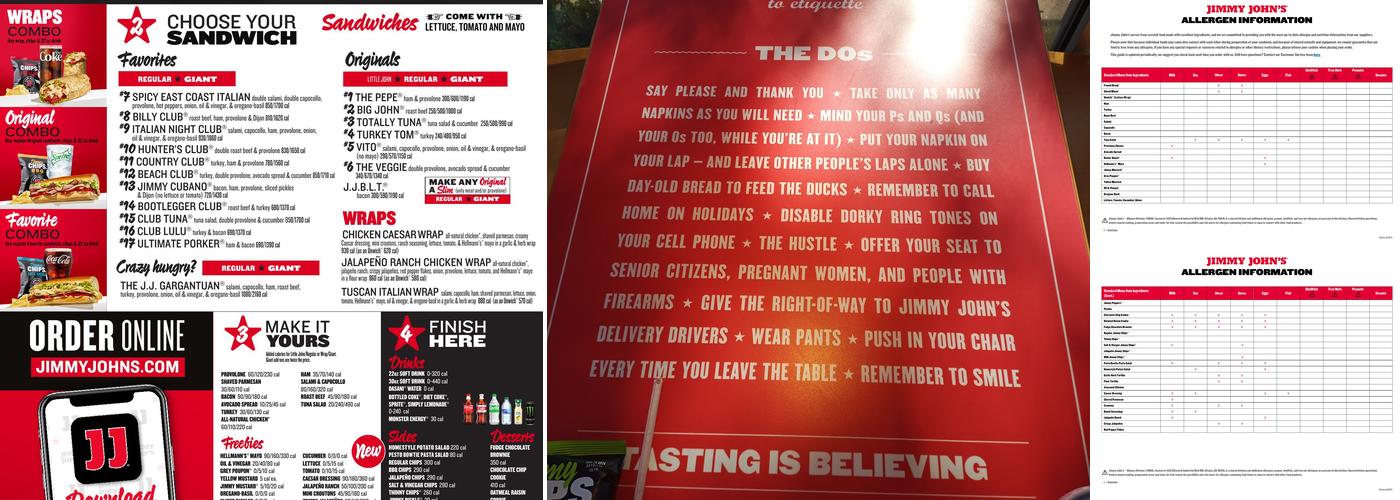 Jimmy John's Menu