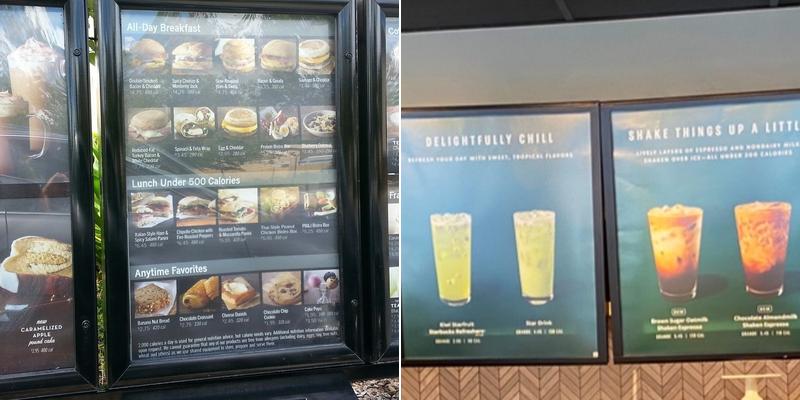 Starbucks Menu