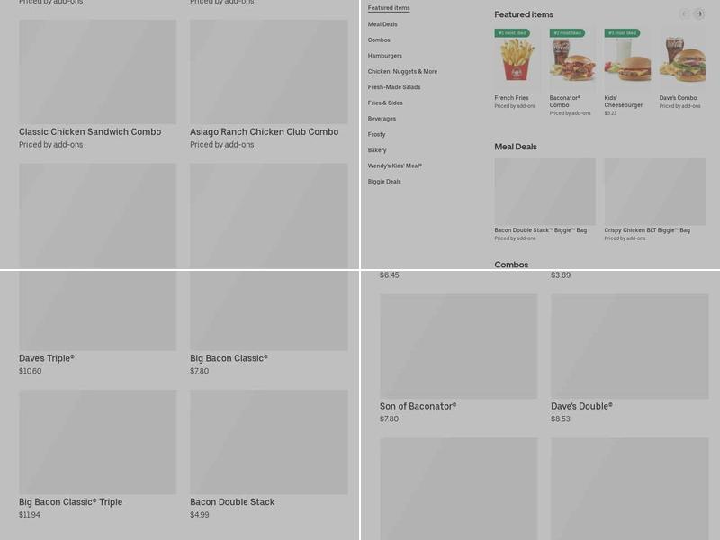 Wendy's Menu
