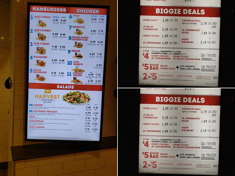 Wendy's Menu