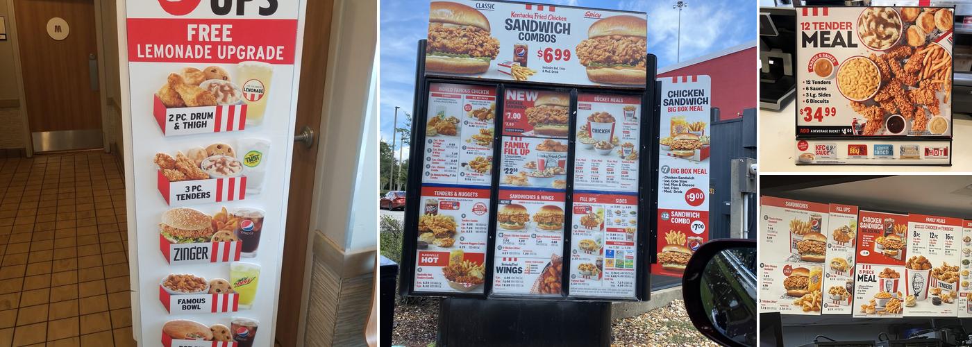 KFC Menu