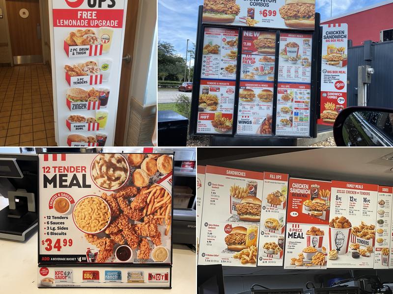KFC Menu