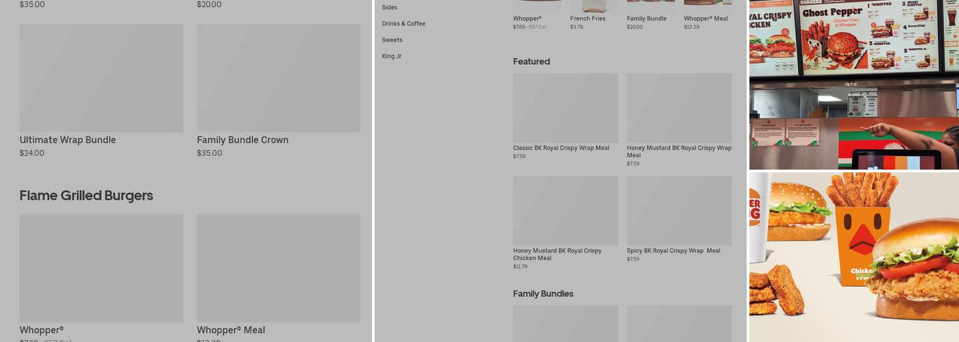 Burger King Menu