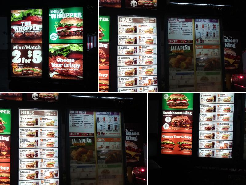 Burger King Menu