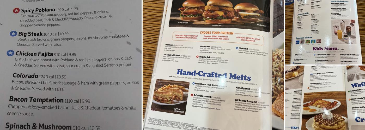 IHOP Menu