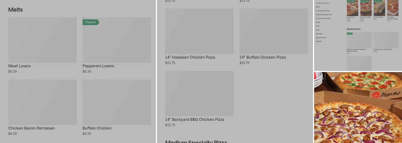 Pizza Hut Menu
