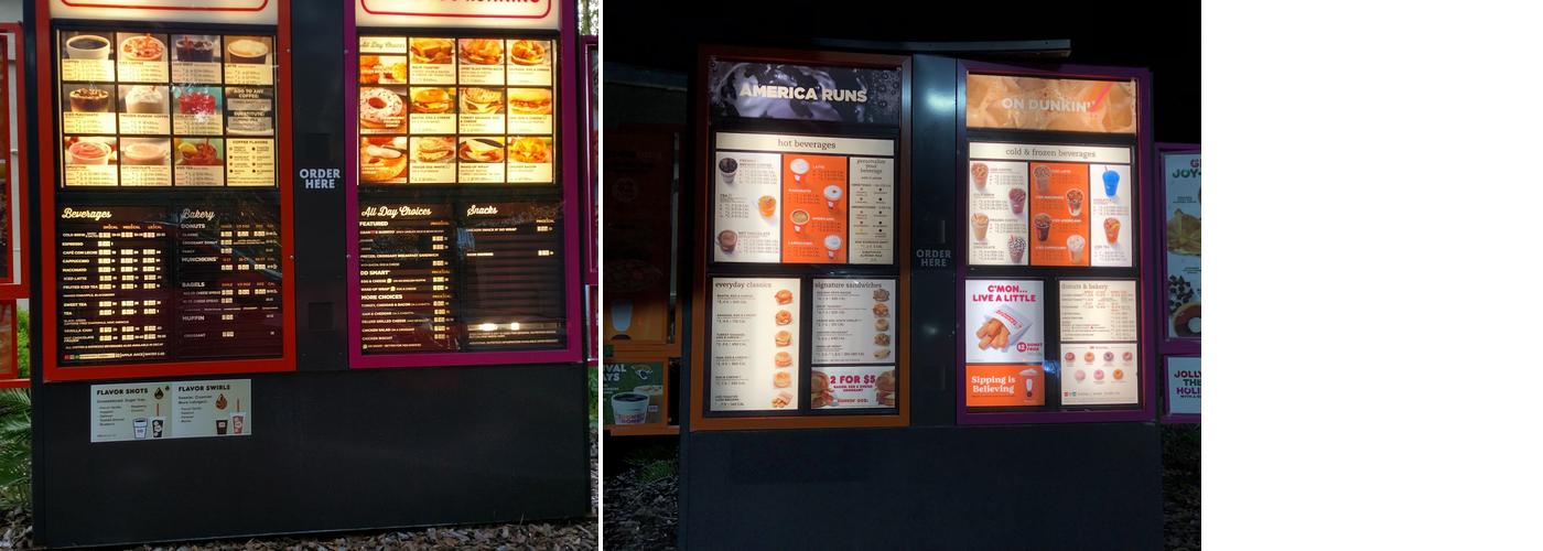 Dunkin' Menu