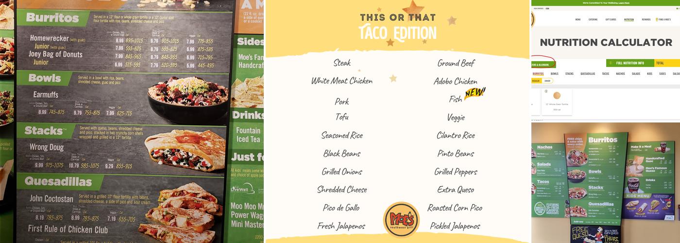 Moe's Southwest Grill Menu