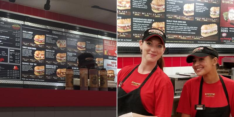 Firehouse Subs Kingsley Menu