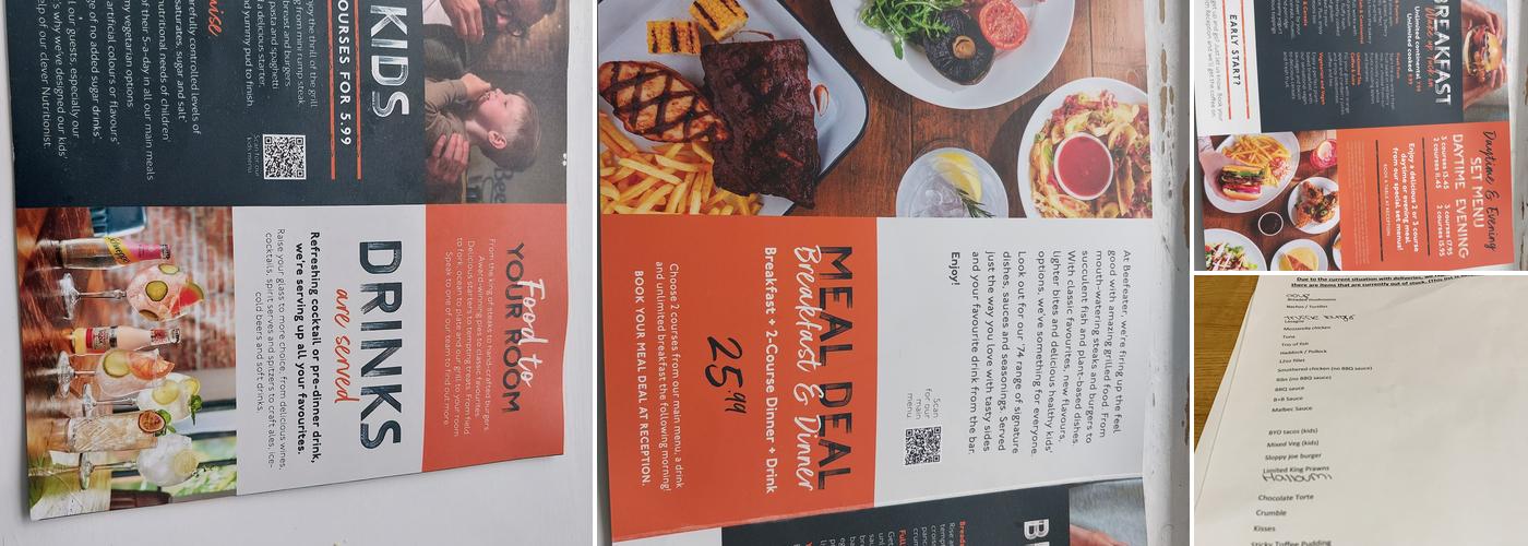 Merry Monk Beefeater Menu