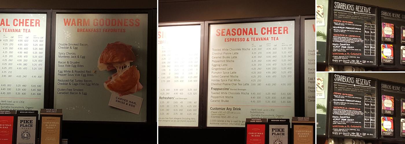 Starbucks Menu