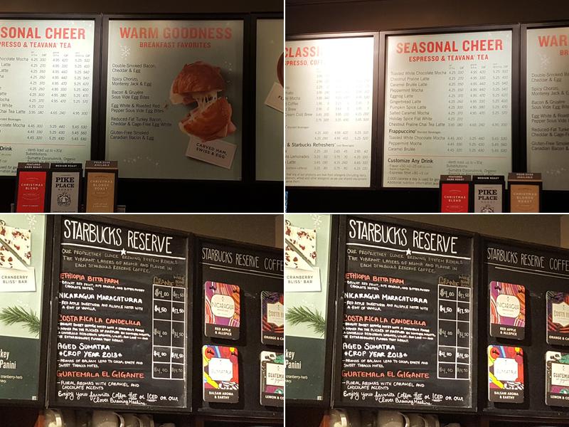 Starbucks Menu