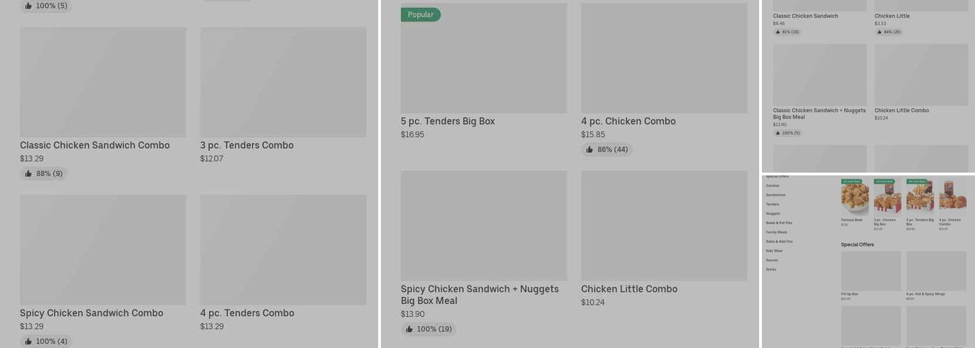 KFC Menu