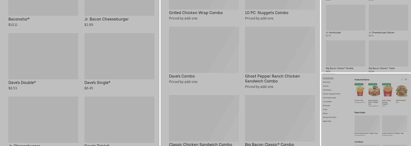 Wendy's Menu