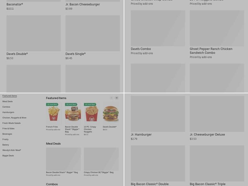 Wendy's Menu