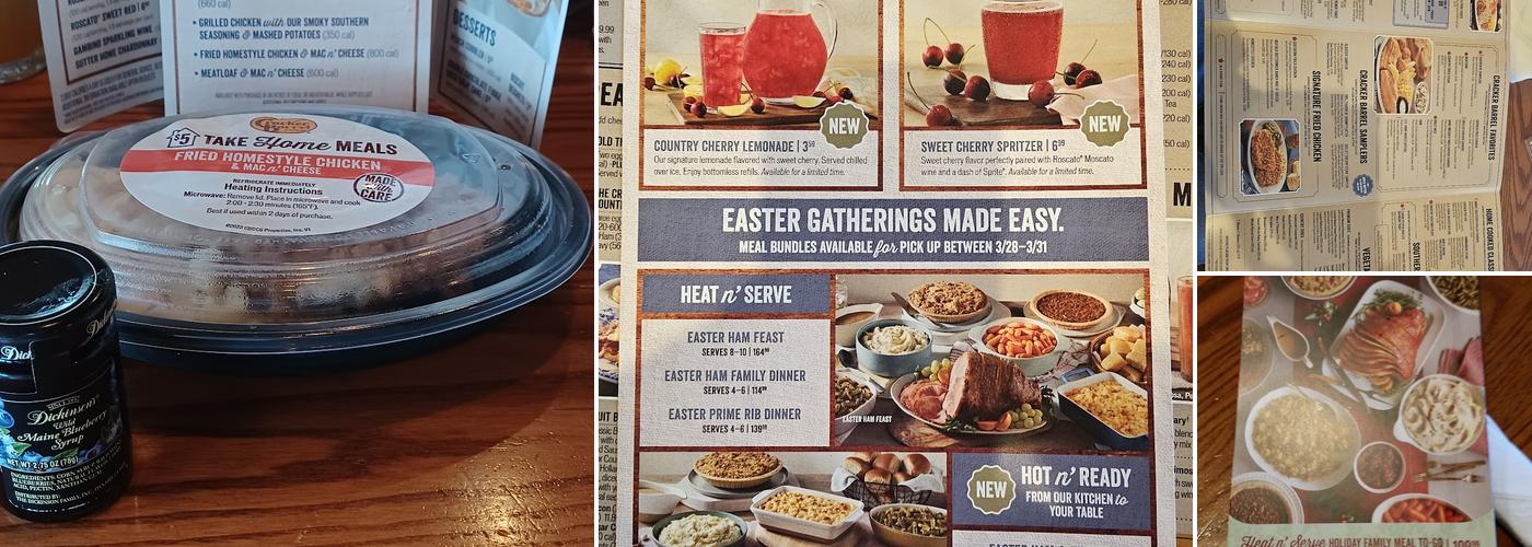 Cracker Barrel Old Country Store Menu