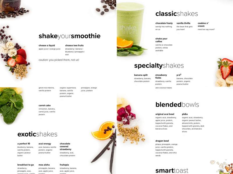 Shake Smart Menu