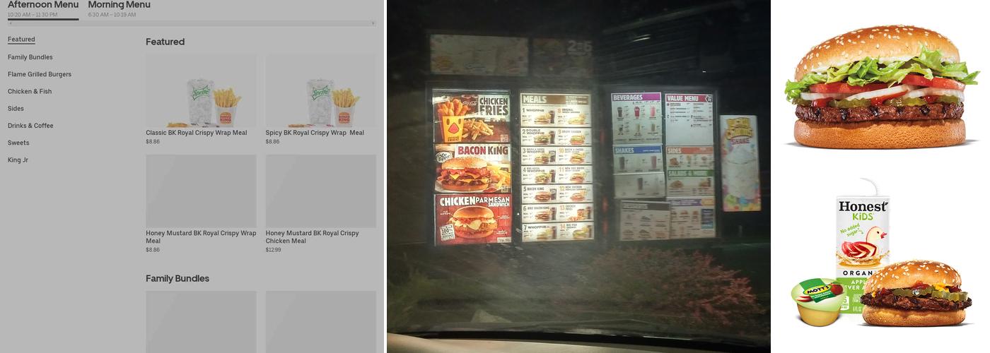Burger King Menu