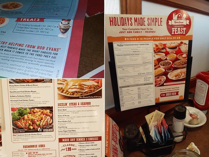 Bob Evans Menu