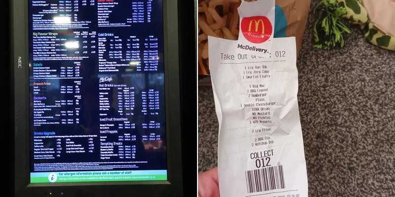 McDonald's Menu
