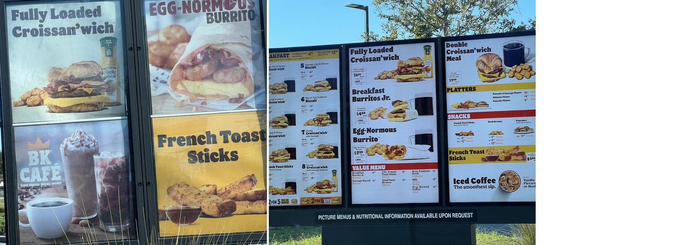Burger King Menu