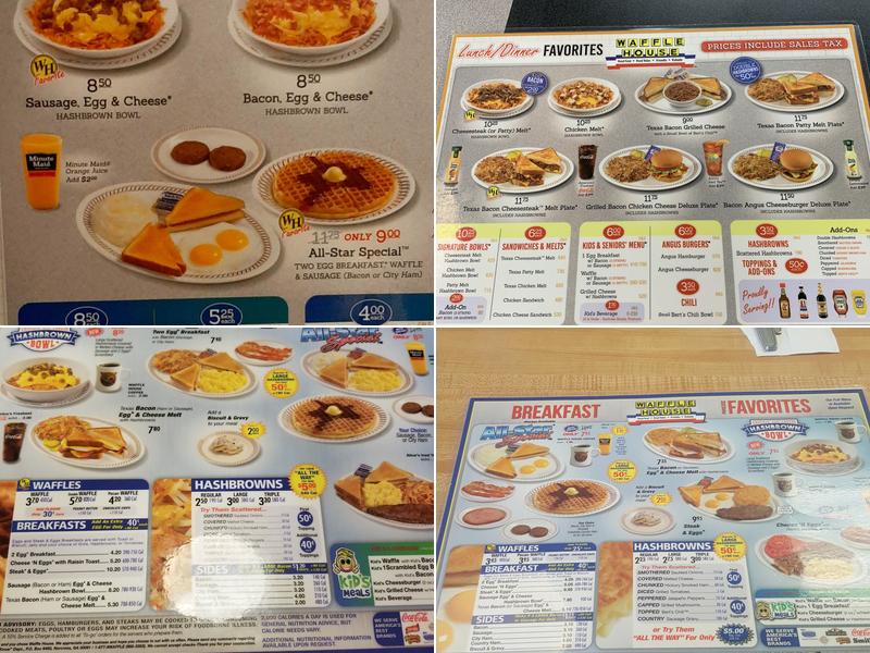 Waffle House Menu