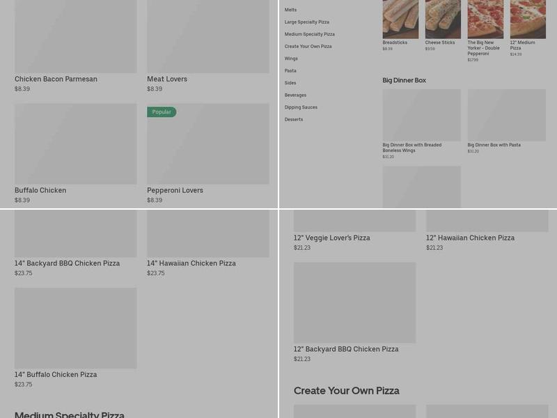 Pizza Hut Menu