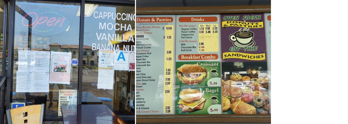 Donuts Oven Fresh Menu