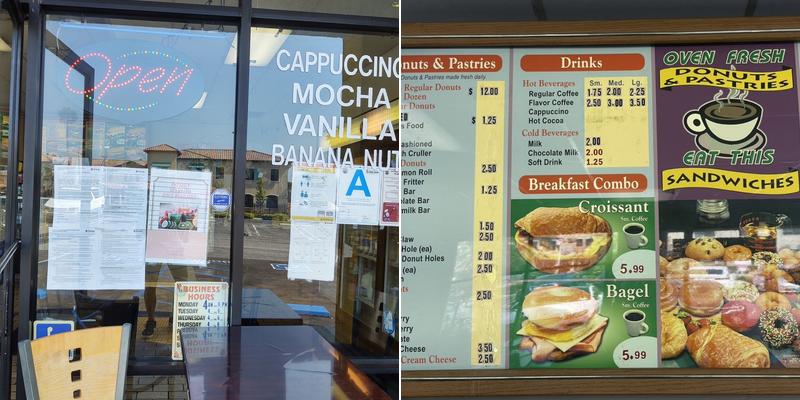 Donuts Oven Fresh Menu